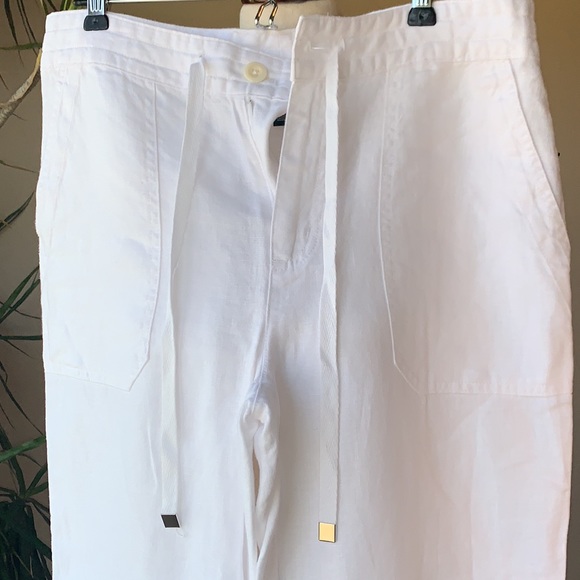 NWT Ralph Lauren white linen drawstring pants sz 4 - Picture 4 of 9